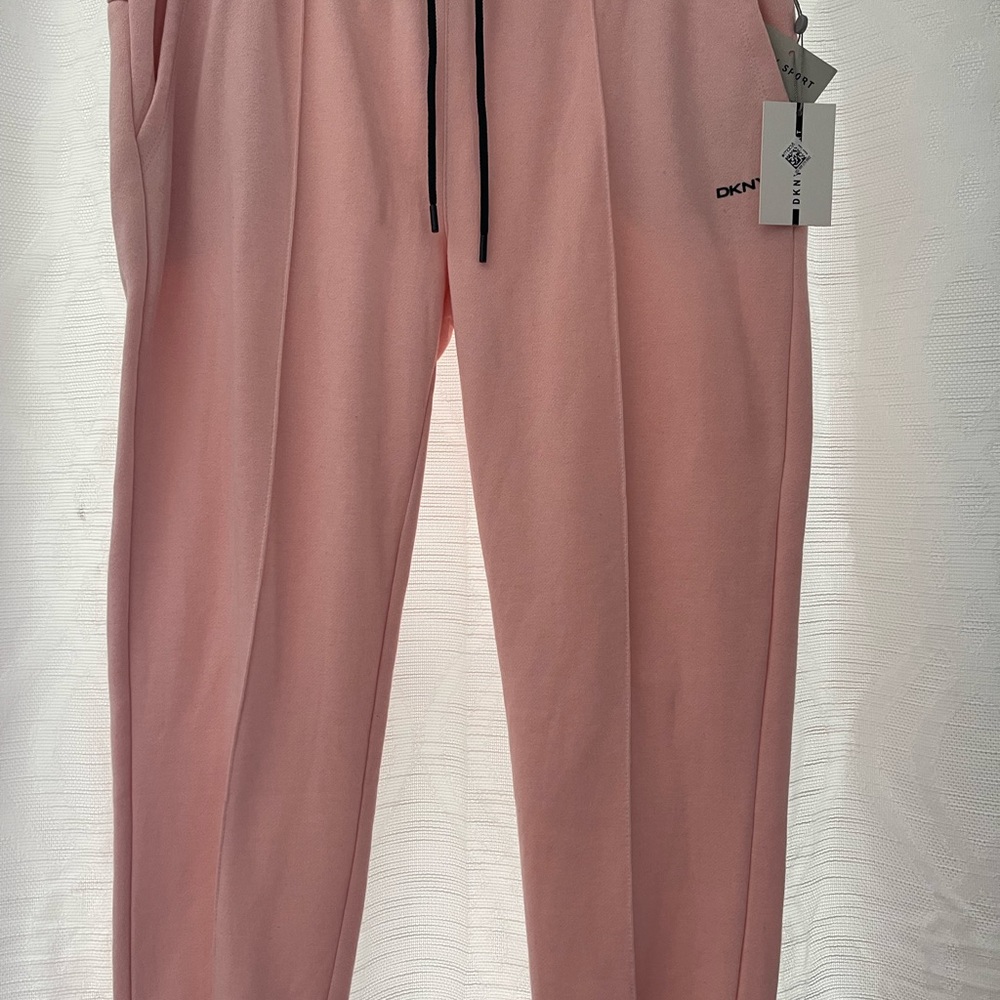 DKNY pink / black woman sweat pants Sz L
